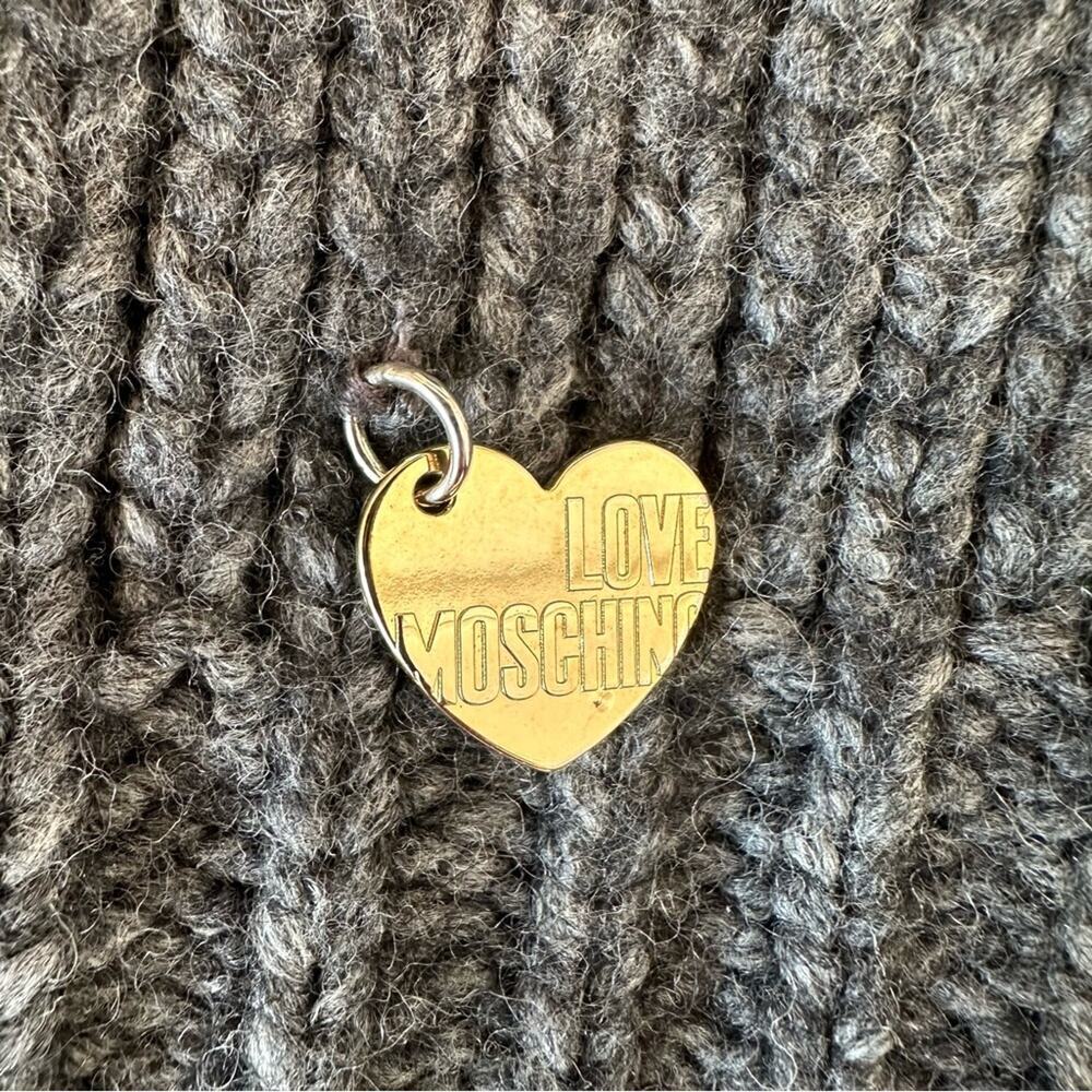 Love Moschino Grey Shawl Cardigan Sweater size US4